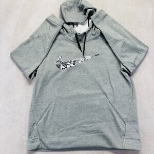 Nike‎ Hoodie Men XL Gray Dri-Fit Basketball Performance Activewear Hooded Pocket